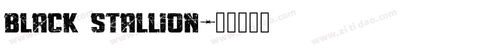 black stallion字体转换